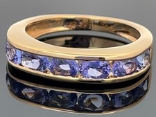 RING GR. 17 (CA.53) AUS 925/- SILBER VERGOLDET MIT TANSANIT AAA SCHMUCKJAGD