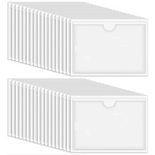 36 Stück Etikettenhalter Selbstklebend 10 x 6 cm Beschriftungsfenster