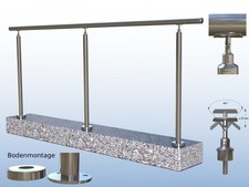 2,5 m Edelstahl Balkon