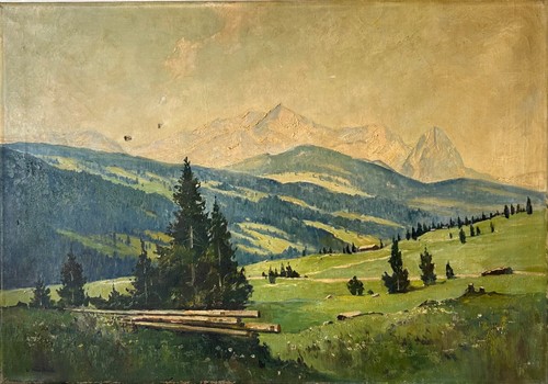 ölbild alpenlandschaft berge - alpenlandschaft,