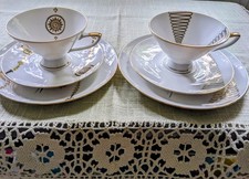 2x Sammeltasse Goldrand vergoldet Winterling Röslau Bavaria Art Deco 50- 60er