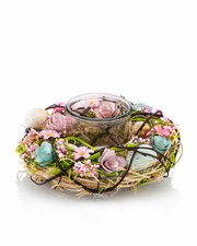 Tischkranz mit Glas Windlicht