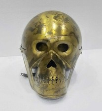Mittelalter Skelett Totenkopf Helm Integralrüstung Replik Ritter Metall Kupfe...