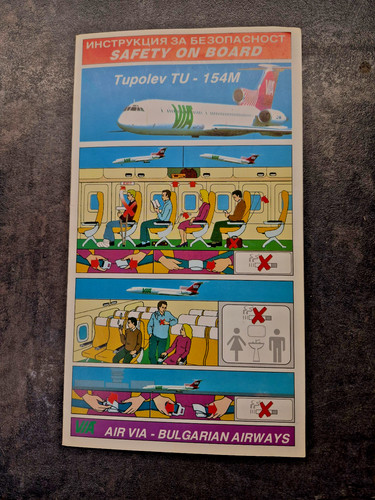 Safety card tupolev 154m - card, tu-154m-