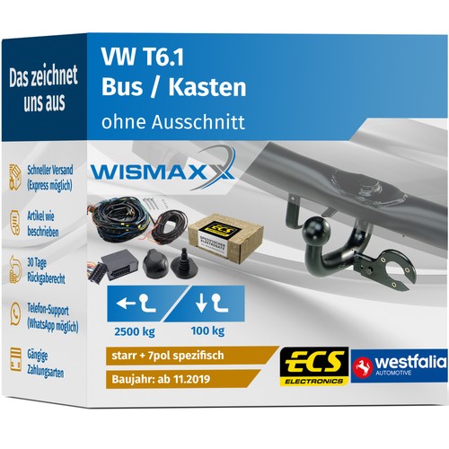 Anhängerkupplung für 1 - vw, t6.1