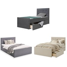 Polsterbett Stoff mit