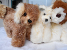 3 Echtfell Stofftiere Hund aus