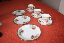 Winterling Marktleuthen Bavaria Kaffeeservice mit Rosendekor Goldrand 9-teilig