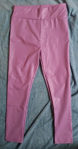 Lila kunstleder leggings - lila,