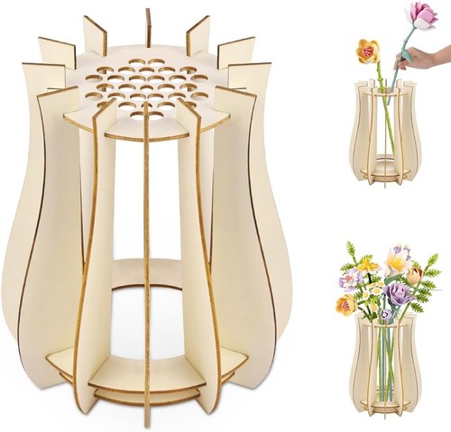 Holz vase für blumen - holz,