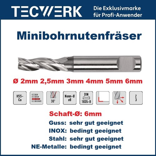 Tecwerk mini bohrnutenfräser - mini,