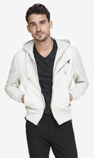Herren Weiße Lederjacke
