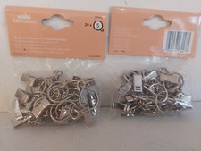 20 oder 40 Seilhaken Haken Ringe + Klammer für Seilspanngarnituren silber 20 mm