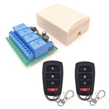 DieseRC DC 12V 24V 4CH Funk-Fernbedienungsschalter, DC 6-30V 10A 4-Kanal