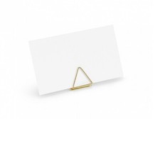 10 Stück Kartenhalter Dreieck Gold Triangle Hochzeit Tischkartenhalter Partydeko