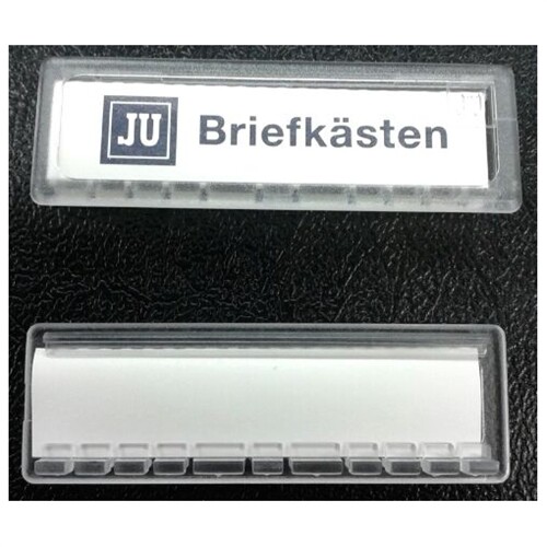 Namensschild aus plexiglas - ju,