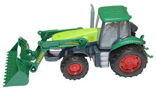 Trecker mit Frontlader Spielzeug Druckgussmetall und Kunststoff grün