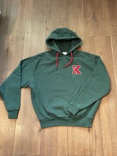 ❤️ KARL KANI ❤️ Hoodie Sweatshirt Retro Patch grün Kapuzen-Pullover Gr. S