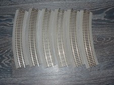H0 Roco Line 6x 42524 gebogenes Gleis R4 mit Gleisbettung