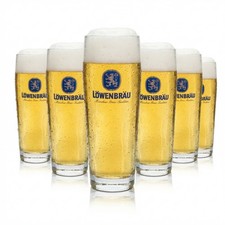 6x Löwenbräu Bier Glas 0,4l