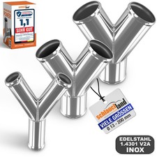 Edelstahlrohr Y-Stück Auslass