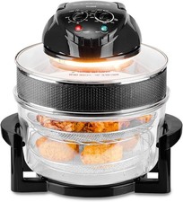 12-17L Halogen Air Fryer Backofen | Glasschüssel | Verlängerungsring | Einstellbare Temperatur