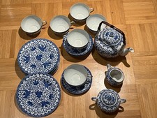 Hauchdünnes Porzellan Tee-Service mit Teesieb, für 6 Personen, 24-teilig