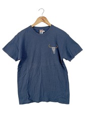 DUCKFEET Damen T-Shirt Gr. 38/M Blau Casual Bullenschädel Schriftzug