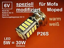 LED P26S für 6V Mofa Moped modifiziert, mit Spannungsregler Gleichrichter