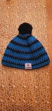 myBoshi Bommelmütze Pommelmütze blau/schwarz inklusive original Dose