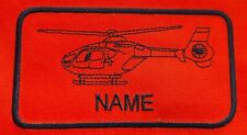 Airbus EC135 Helicopter RTH ADAC Nametag Patch Bestickt mit Wunschnamen