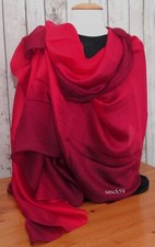 Schal Seide hell rot dip dye