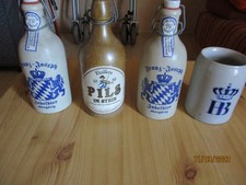 Steingut Bierflaschen 3 Stück