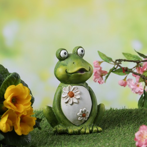 Gartenfigur frosch freddi mit - frosch,