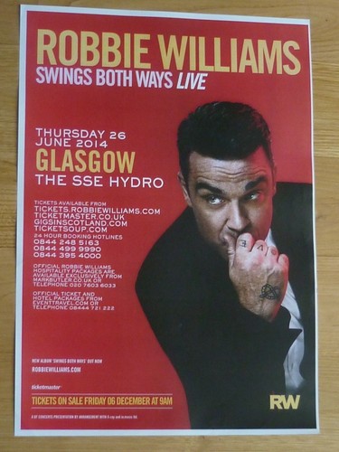 Robbie williams concert poster - concert,
