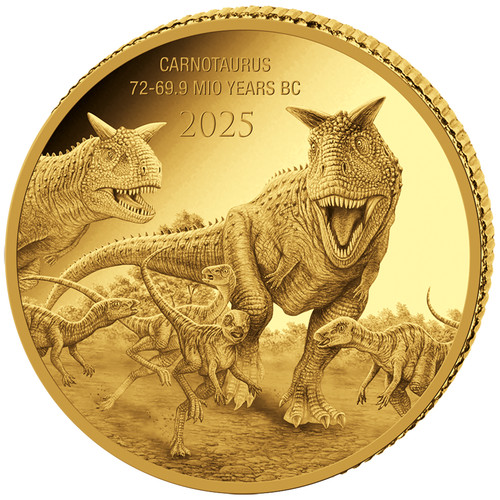 Goldmünze carnotaurus - goldmünze,