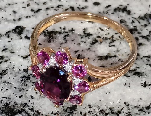 585 goldring mit granat - goldring,