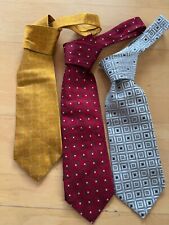 Luxus Seidenkrawatte Villa Bolgheri Made in Italy rot / silber / gold 150-160cm