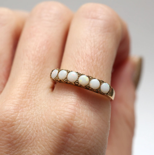 Antikes opal band - 9k,