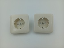 2x GIRA altes Standard Flächenprogramm Steckdosenabdeckung Typ 810 cremeweiß (50