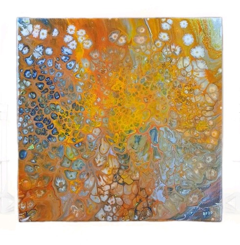 Original acrylbild fluss - acrylbild, „fluss“