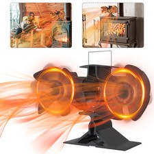 Stromloser Kaminofen Ventilator Schwenkbar Stove Fan Gebläse Herd Lüfter 8-Flüge