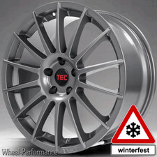 18 Zoll T7 Alufelgen 8x18 5x100 ET35 in grau für Audi Chrysler Seat und Skoda
