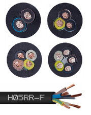 Gummileitung Kabel H05RR-F 2x1-2,5 / 3x1-2,5 / 4x1,5-4 / 5x1,5-2,5mm² 25/50/100m