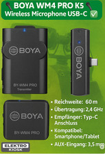 Boya WM4 PRO K5 Wireless Microphone System USB-C  für Android Vlog Podcast ✅ NEU
