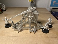 Gondor Trebuchet Mit Crew Metall - OOP - GW - Herr der Ringe - MESBG - unbemalt