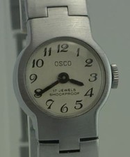 OSCO - 17 Jewels Shockproof - Damenarmbanduhr / Handaufzug / Edelstahl