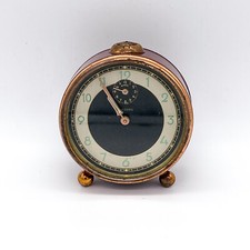 Vintage Blessing Wecker Tischuhr mechanisch Handaufzug Alarm Clock Dunkelrot UR1