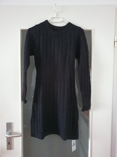 Schwarzes damen strickkleid - schwarzes,
