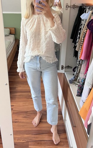 Langarm bluse s weiß - bluse, 36